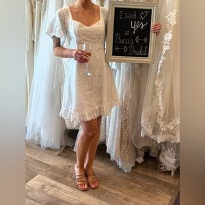 Small White Eyelet Mini Dress